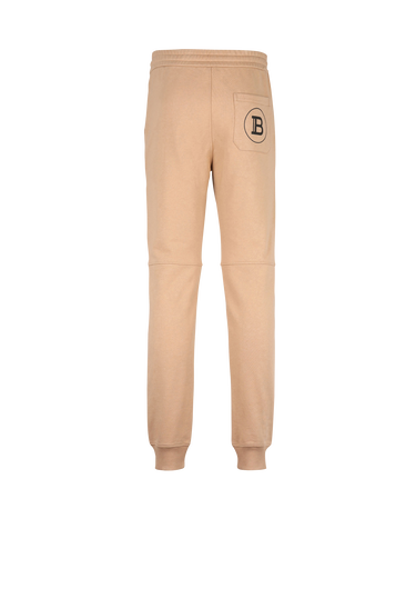 Pantalones de chándal de algodón de diseño ecológico con logotipo de Balmain estampado