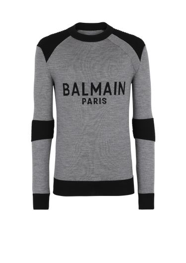 Jersey de lana con logotipo de Balmain Paris