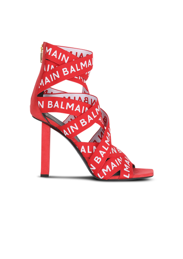 HIGH SUMMER CAPSULE - Union sandals with Balmain logo print