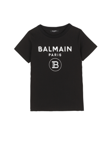 Camiseta de algodón con logotipo de Balmain