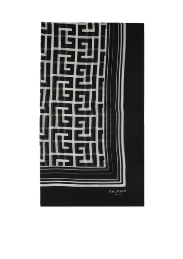 Bufanda de algodón con monograma de Balmain