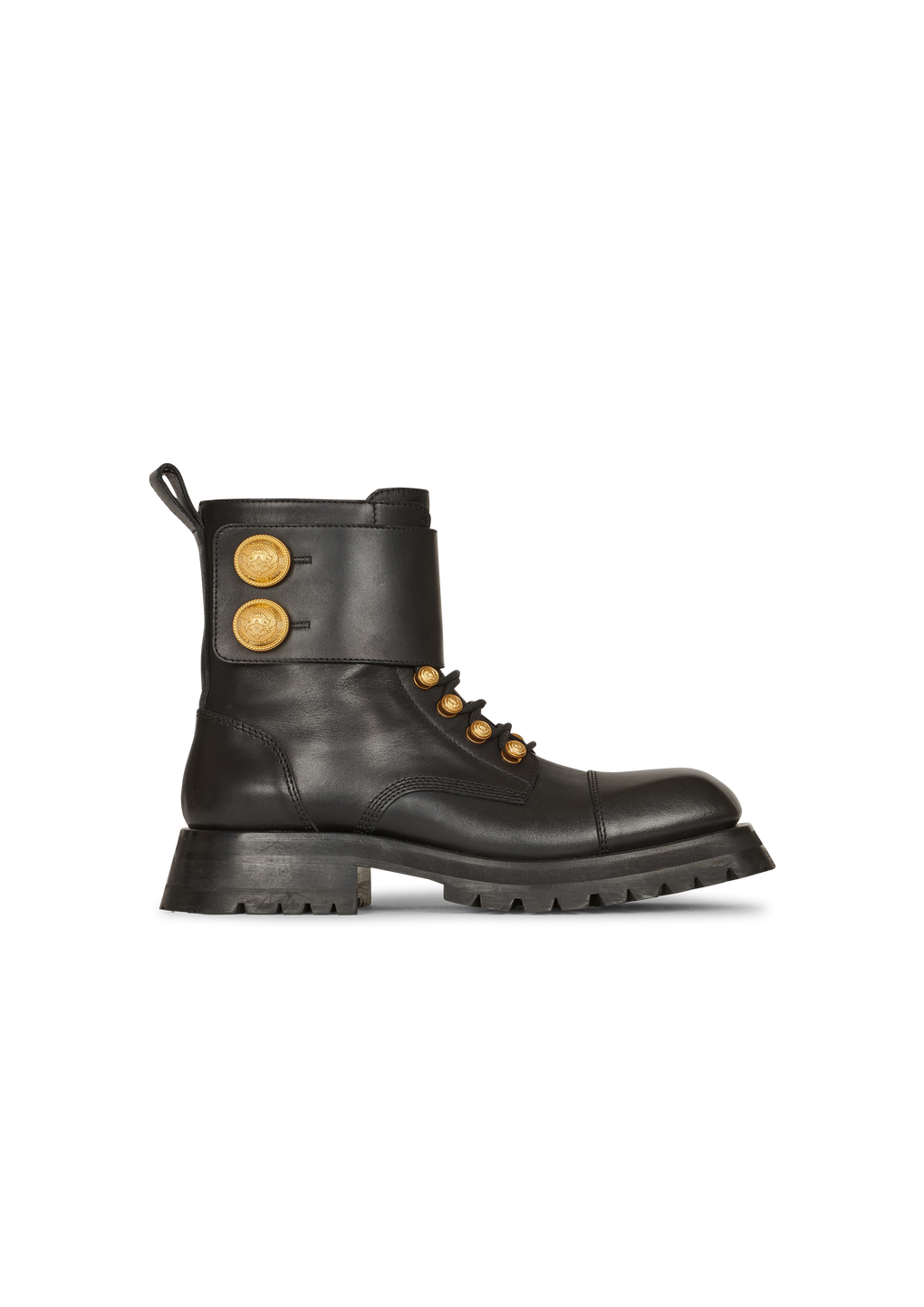 Leather Ranger Army ankle boots, black, hi-res