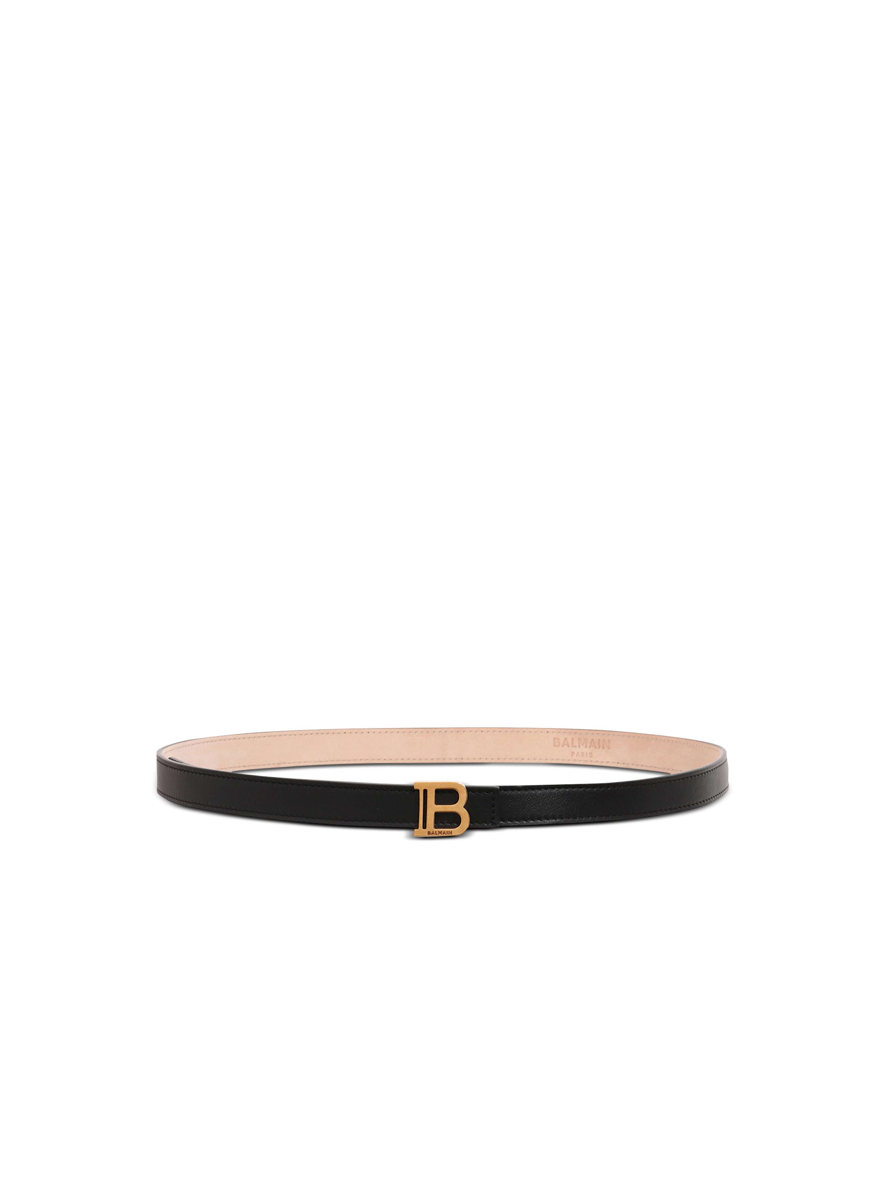 Cinturón B-Belt de piel lisa, negro