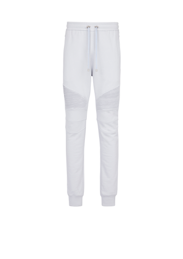 Pantalones de jogging de algodón con logotipo de Balmain estampado