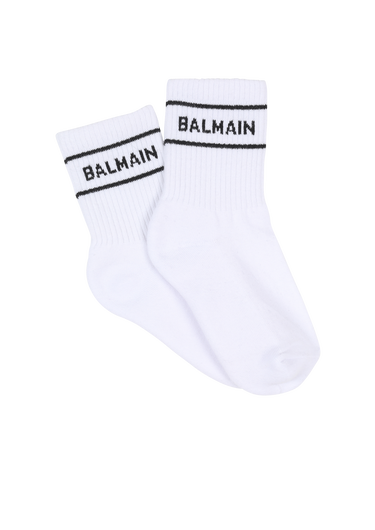 Calcetines de algodón con logotipo de Balmain