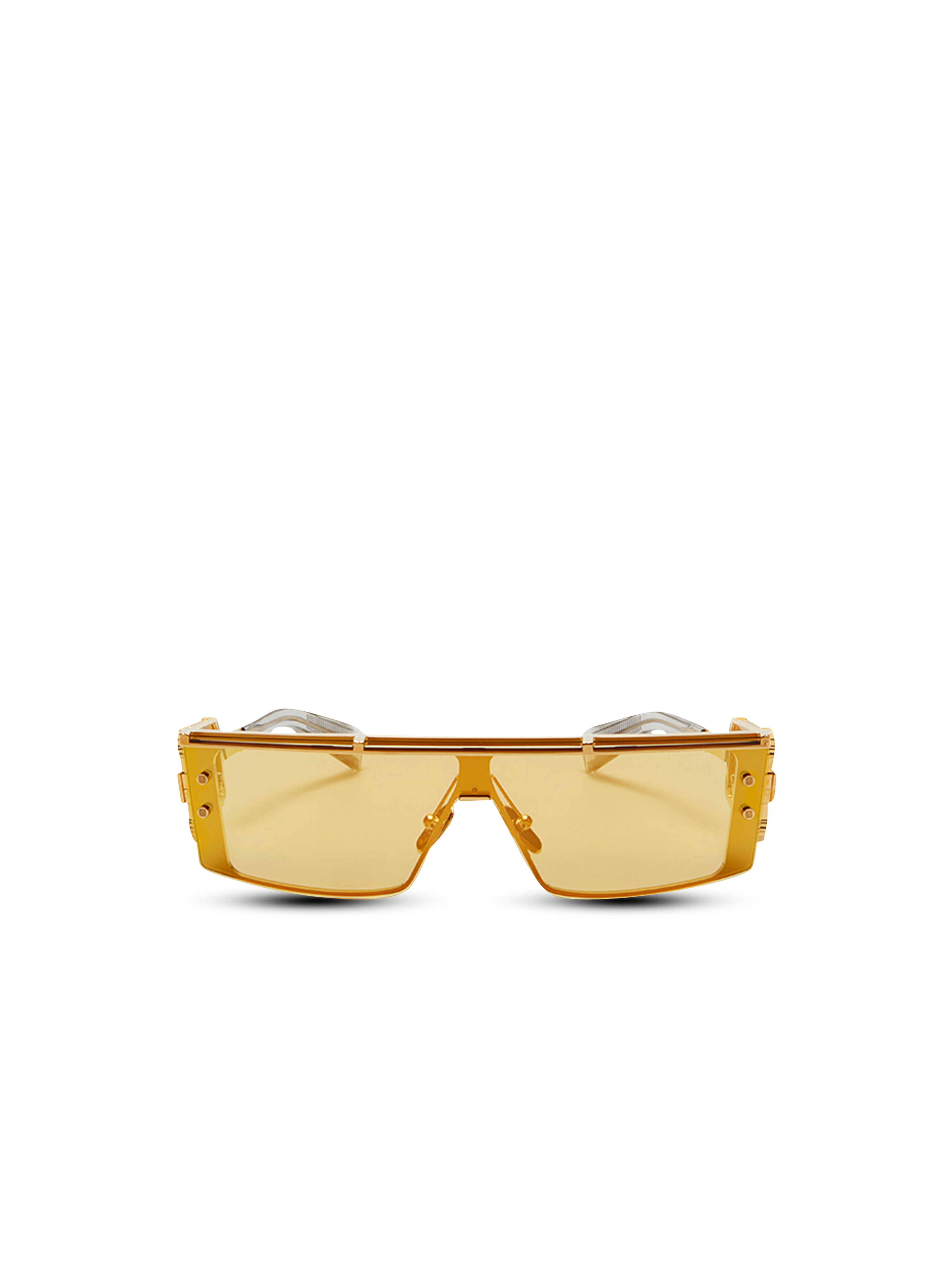 Gafas de sol Wonder Boy III con forma de pantalla de titanio, dorado