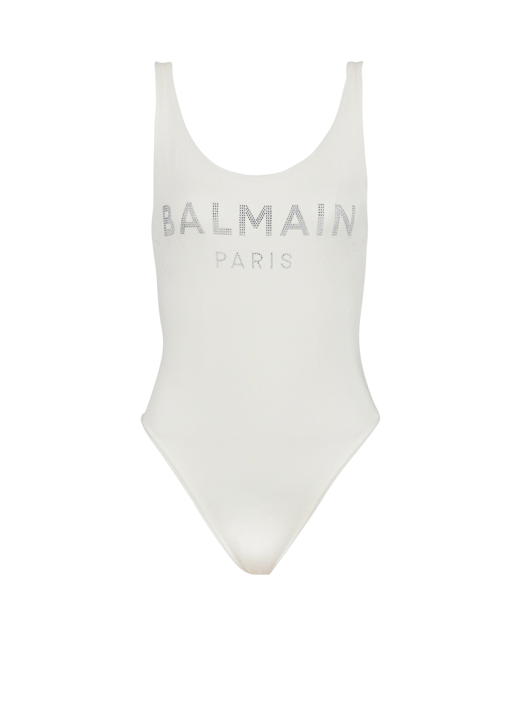 Bañador con logotipo de Balmain, blanco, hi-res