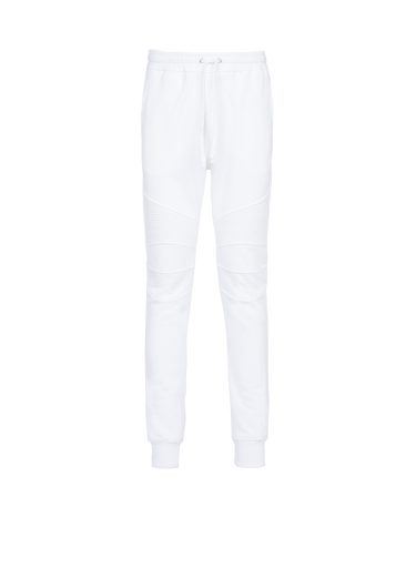 Pantalones de chándal de algodón con el logotipo flocado de Balmain Paris