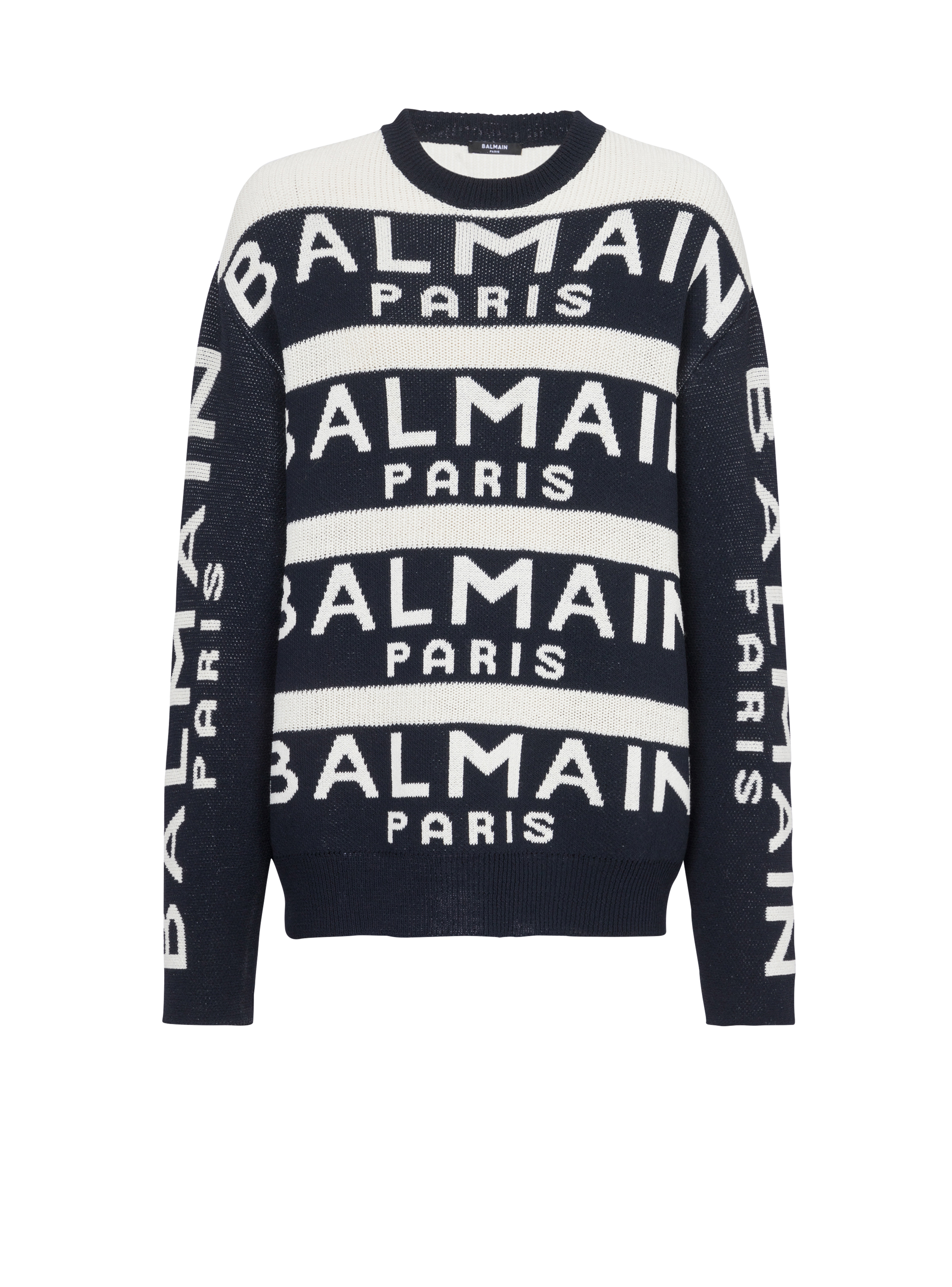 Jersey bordado con el logotipo de Balmain Paris, negro