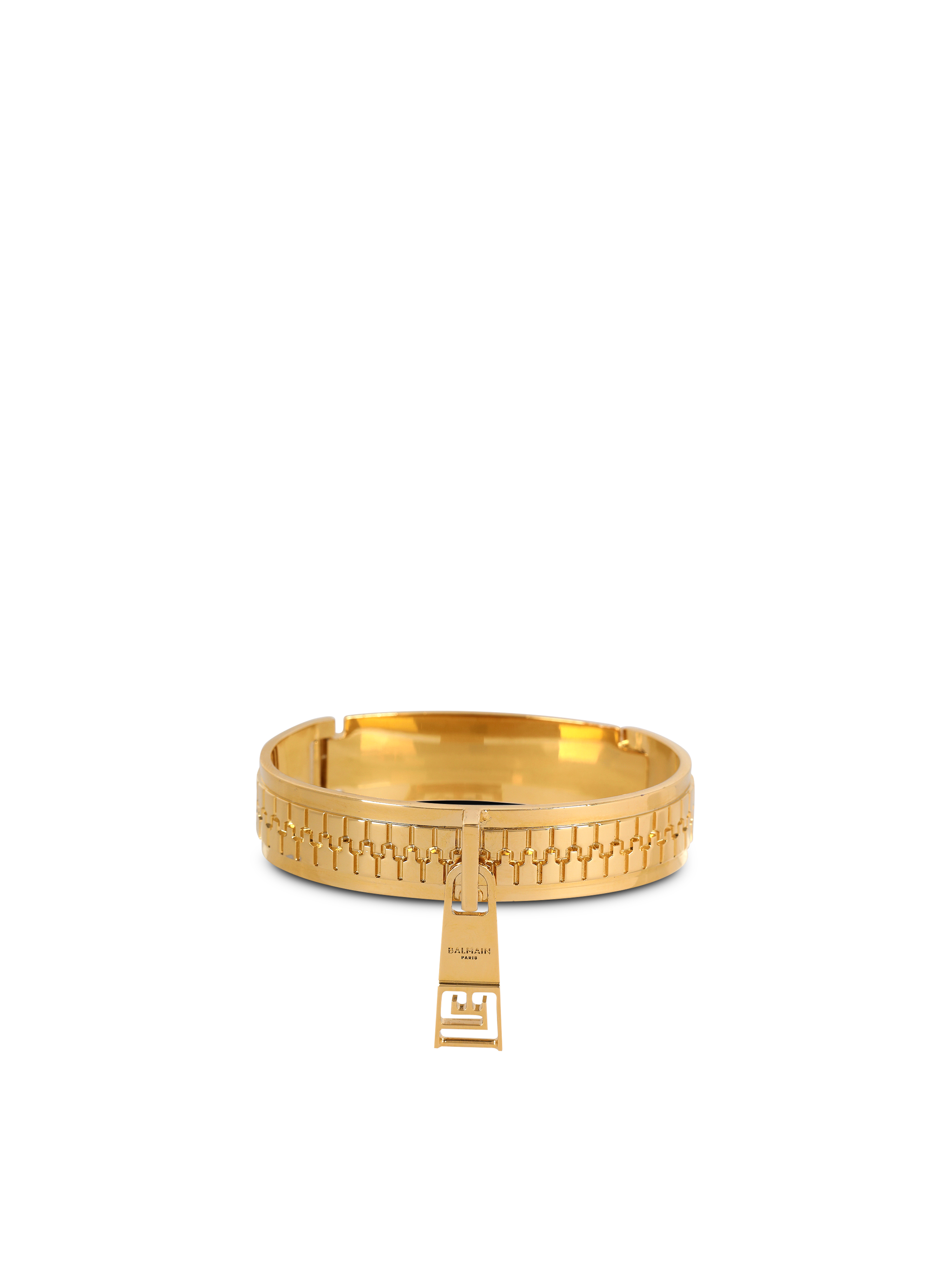 Brass zip bracelet, gold