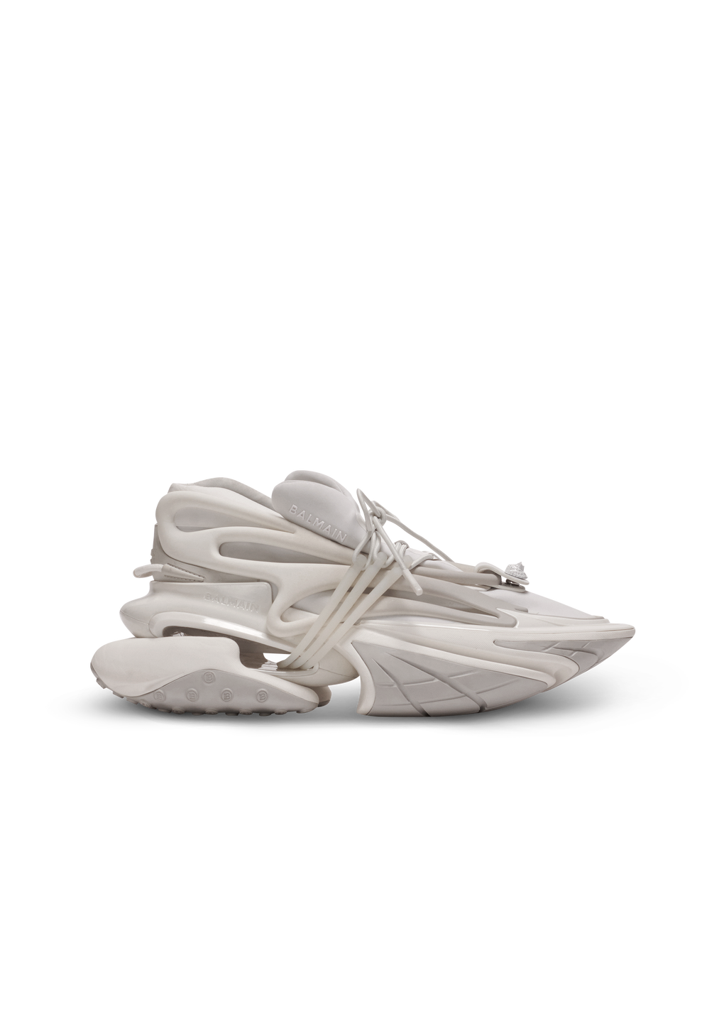 Neoprene and leather Unicorn low-top sneakers, white, hi-res