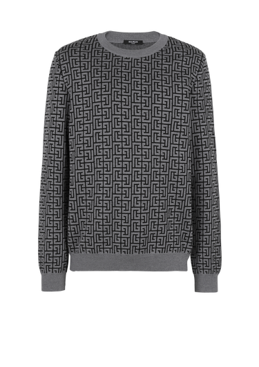 Jersey de lana con monograma de Balmain