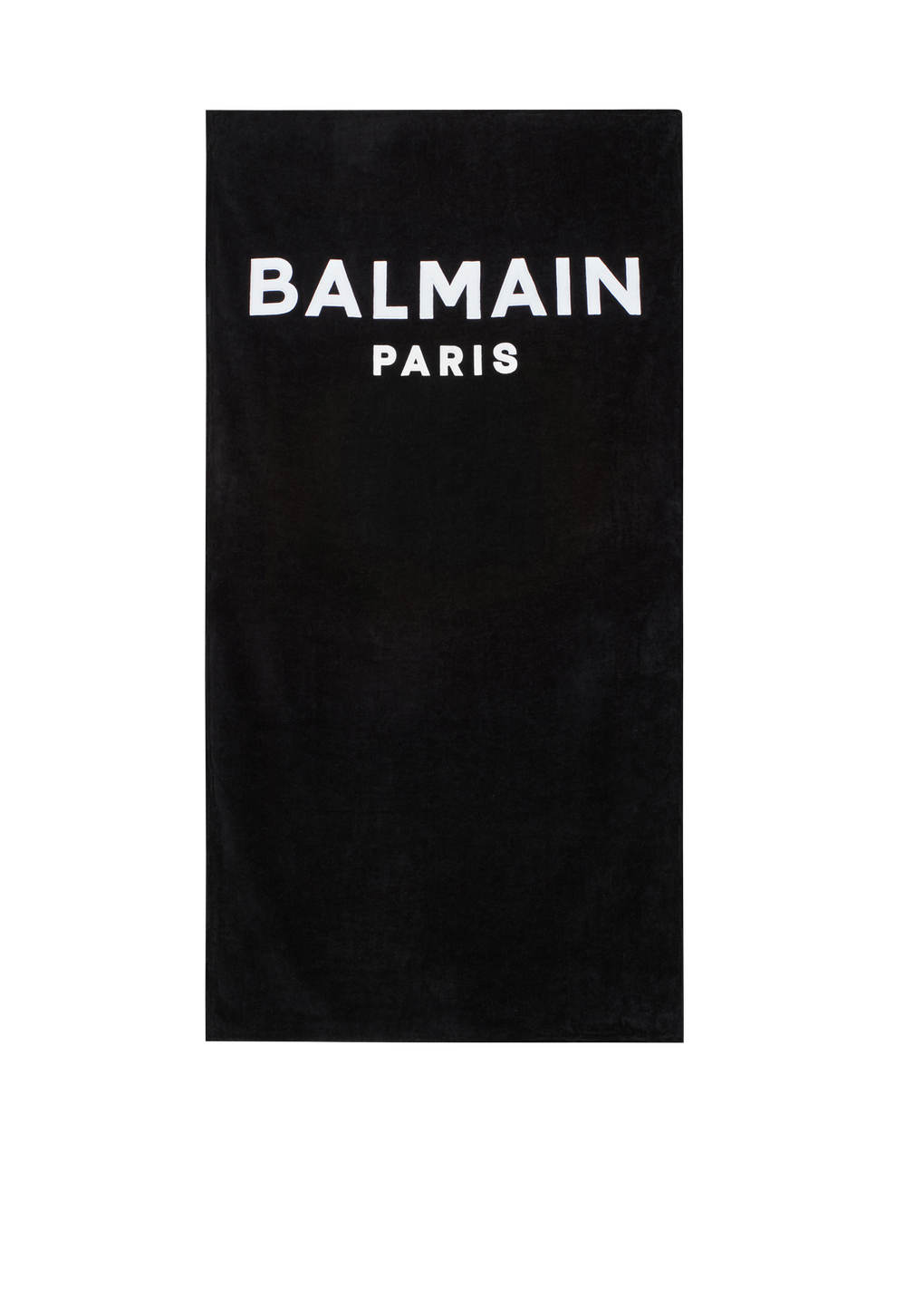 Toalla de playa con el logotipo de Balmain estampado, negro, hi-res