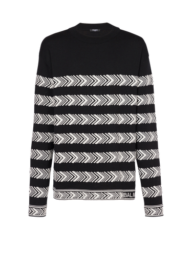 Jersey de lana con diseño en zigzag